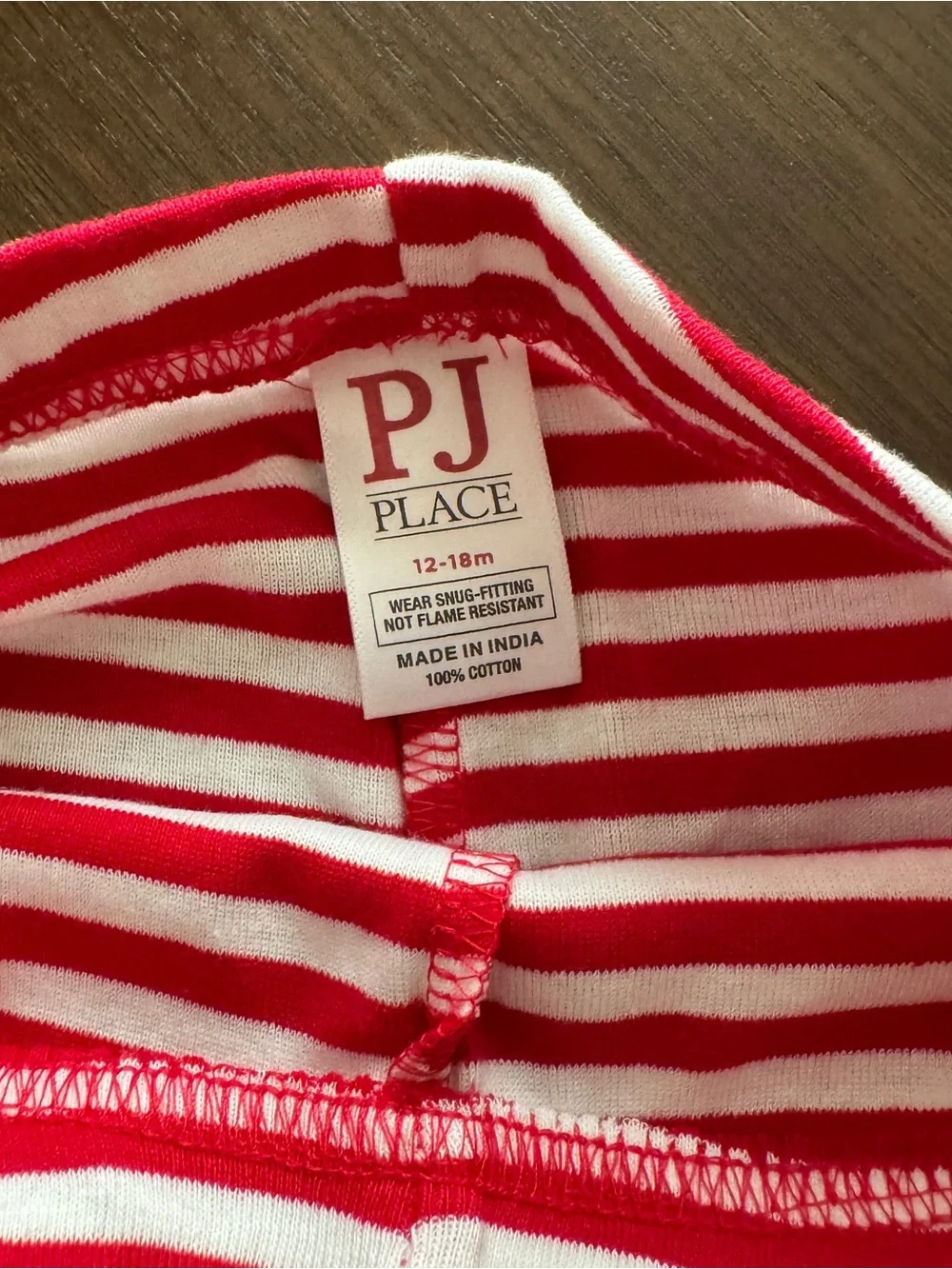 The Children’s Place Red & White Striped Santa Holiday Pajama Set NWT